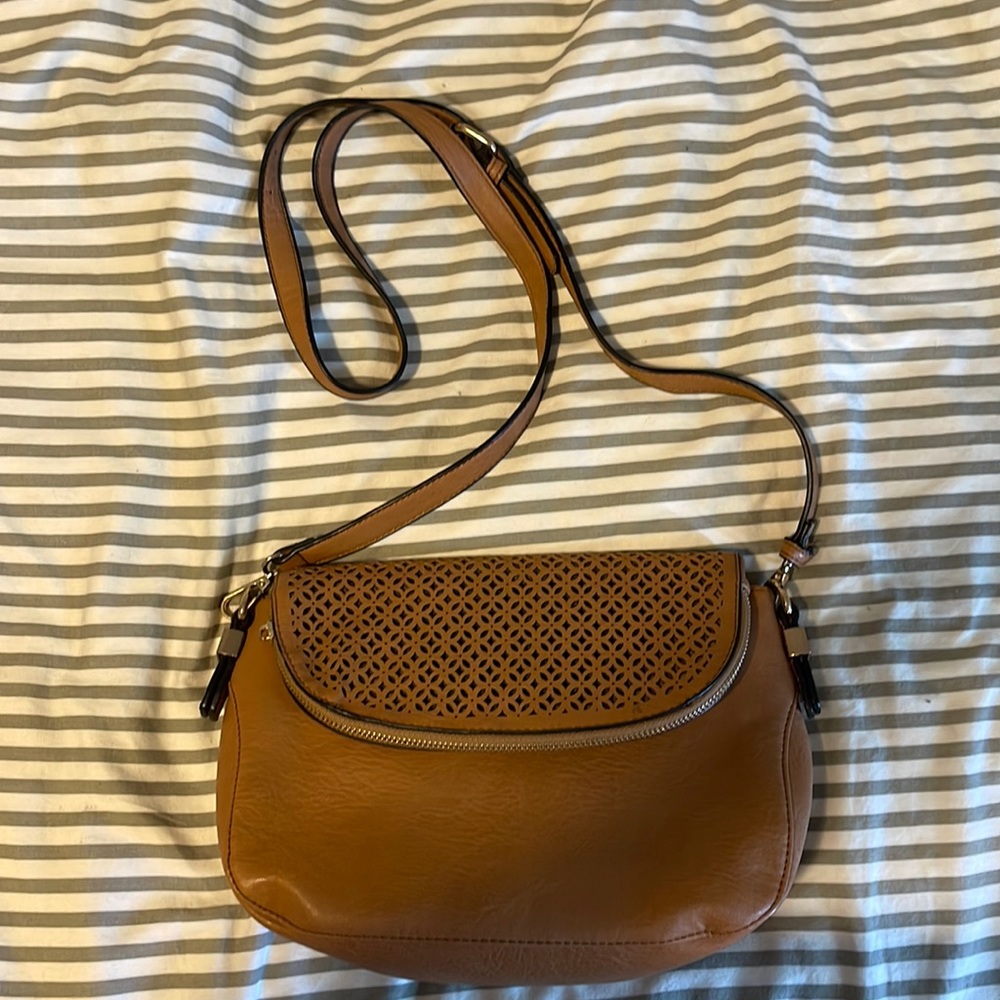 Madison West Tan Crossbody